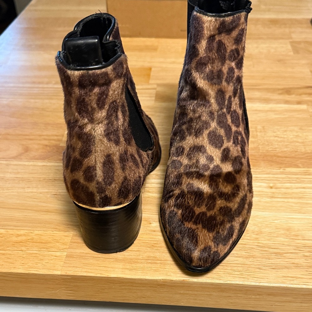 Nine West Leopard Print Ankle Boots